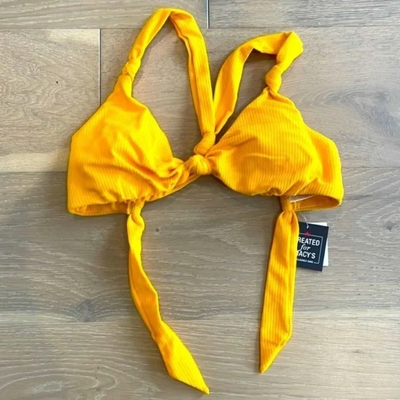 Nwt Bar III Like it or Knot Swim Bikini Top - Picture 2 of 5